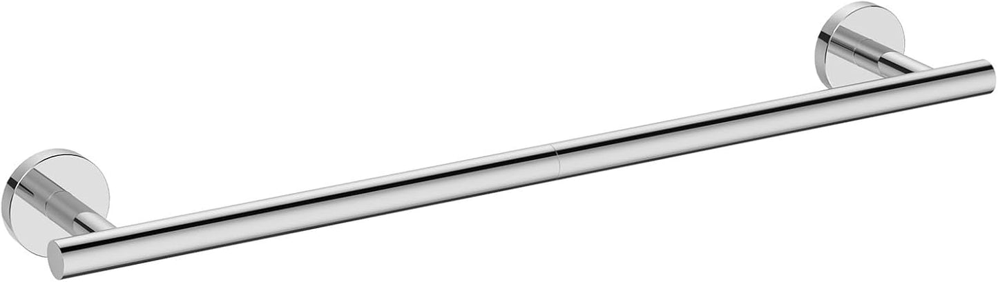 USHOWER Matte Black Towel Bar, 24-Inch Towel Rack for Bathroom Wall Mounted, Thicken SUS304 Stainless Steel Towel Rod Modern Home Decor (Total Length 26-Inch)