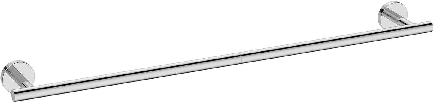 USHOWER Matte Black Towel Bar, 24-Inch Towel Rack for Bathroom Wall Mounted, Thicken SUS304 Stainless Steel Towel Rod Modern Home Decor (Total Length 26-Inch)
