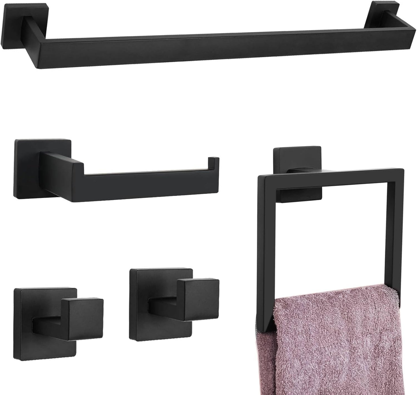 10-Piece Brushed Gold Bathroom Hardware Set Gold Towel Bar Set,Towel Holder/Rack for Bathroom,Stainless Steel Wall-Mounted 23.6 Inch Bathroom Accessories Set