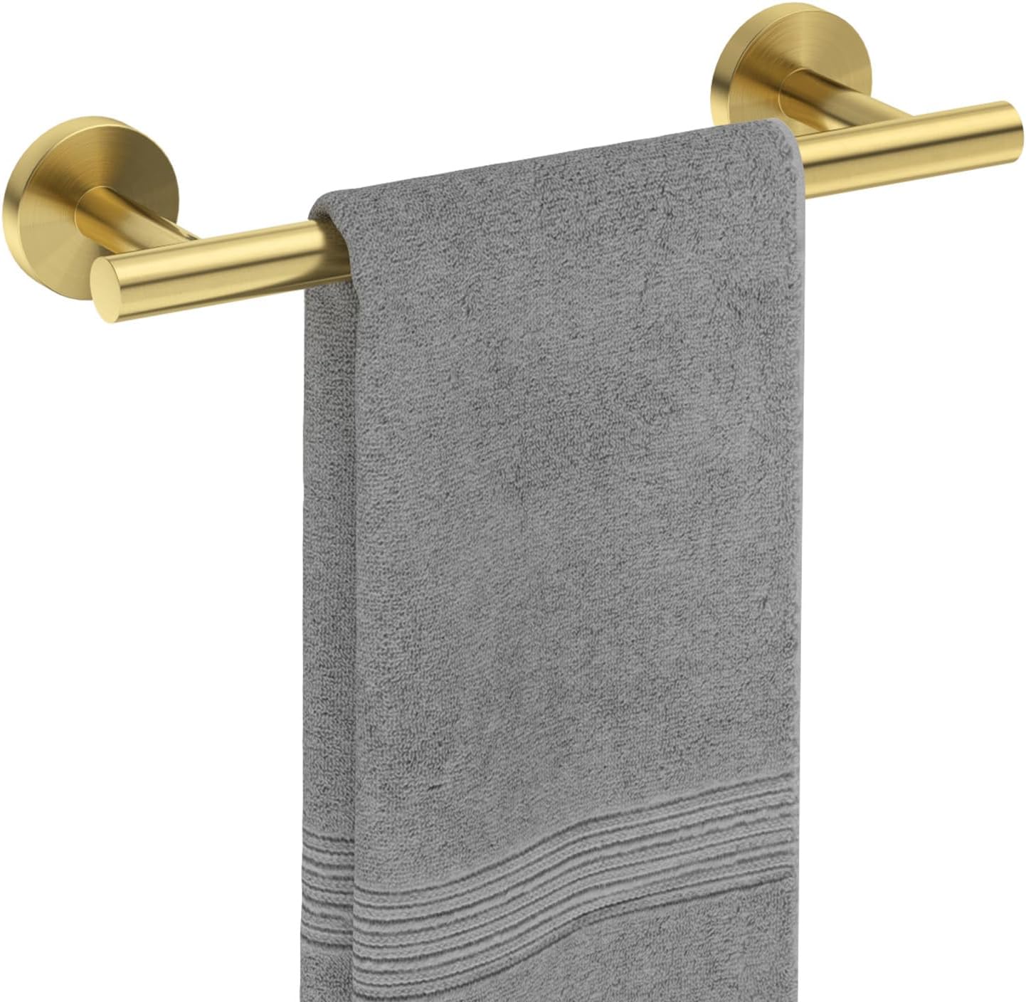 USHOWER Matte Black Towel Bar, 24-Inch Towel Rack for Bathroom Wall Mounted, Thicken SUS304 Stainless Steel Towel Rod Modern Home Decor (Total Length 26-Inch)