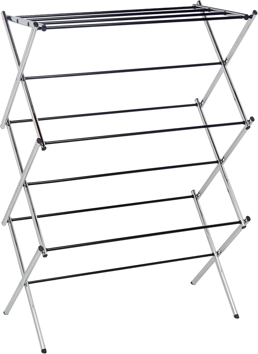 Amazon Basics Foldable Portable Laundry Rack for Air Drying Clothing, Indoor Outdoor Use - 14.5" D x 29.5" W x 41.8" H, White