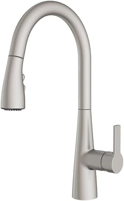 Amazon Basics Kitchen Faucet, Pull-Down Sink with Fast Mount, Spot-Free Stainless Finish, 1-Pack