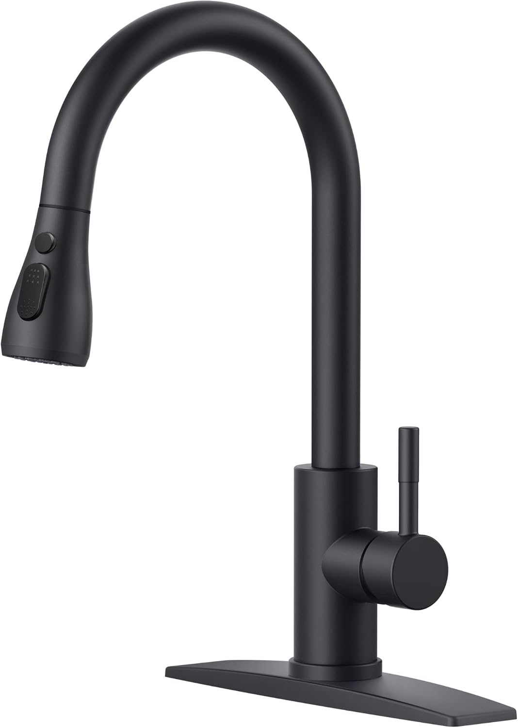 FORIOUS Kitchen Faucets with Pull Down Sprayer, Brushed Nickel, High Arc Single Handle Classic Stainless Steel Sink Faucet 1 or 3 Hole, Suitable for Farmhouse Camper Laundry Rv Bar