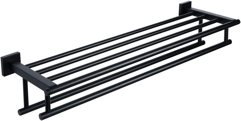 Alise Double Towel Rack for Bathroom,24 Inch Bathroom Tower Holder Towel Shelf with Double Towel Bars Wall Mount,SUS304 Stainless Steel Towel Hanger Double Tower Bar for Bathroom Wall,Brushed Nickel