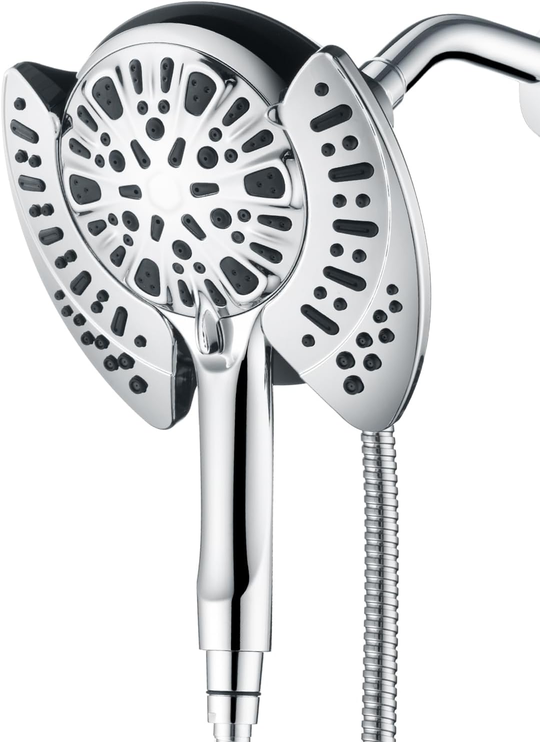 Shower Head with Handheld High Pressure: INAVAMZ Hand Held Shower Head & Rain Shower Head 2-IN-1 Shower Head with 59" Rotatable Stainless Steel Hose, Shower Trim Systems