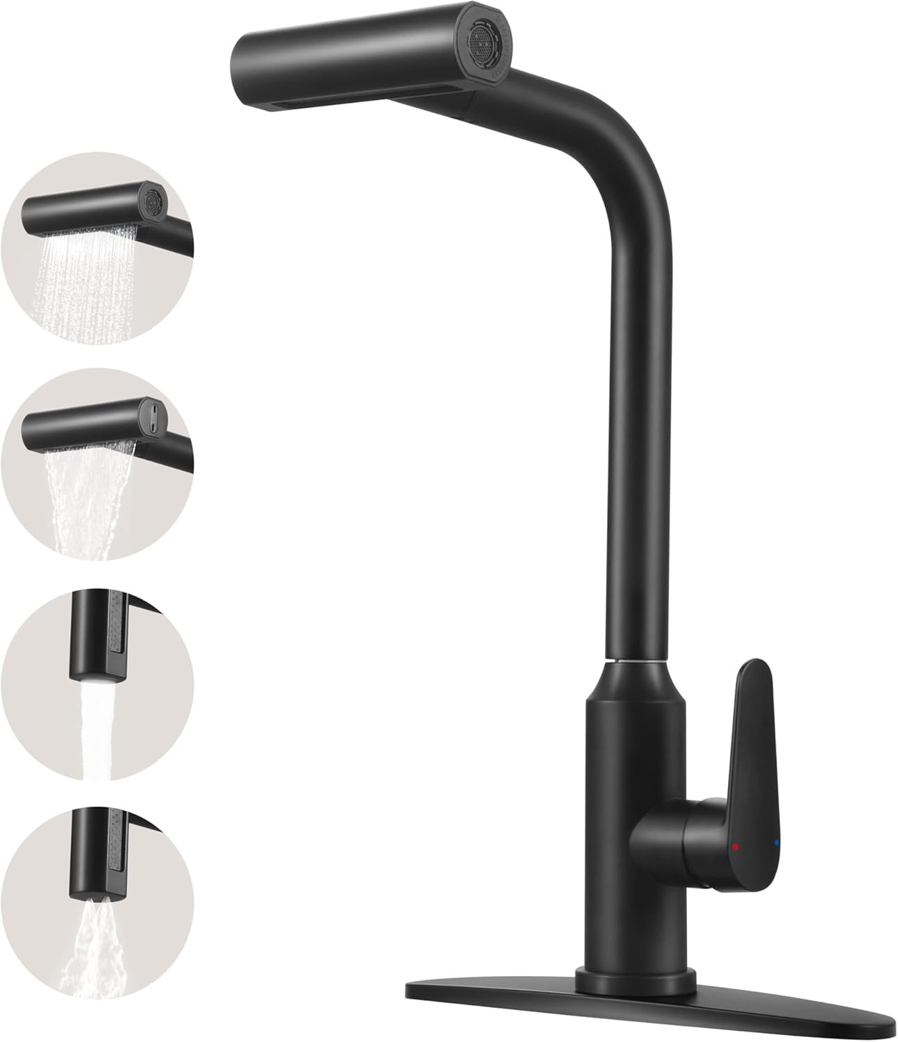 Kitchen Faucet 2025 New Model, Single Handle Touch Control with Pull-Down Sprayer, Gaomasck Brushed Nickel High Arc Lead-Free Faucet for Modern Home