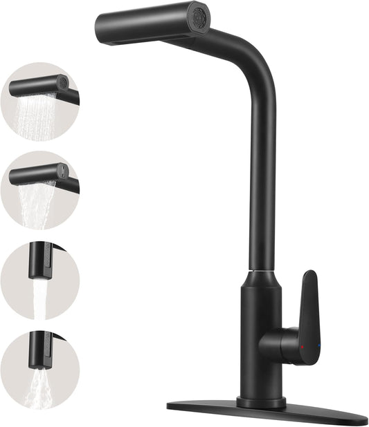 Kitchen Faucet 2025 New Model, Single Handle Touch Control with Pull-Down Sprayer, Gaomasck Brushed Nickel High Arc Lead-Free Faucet for Modern Home