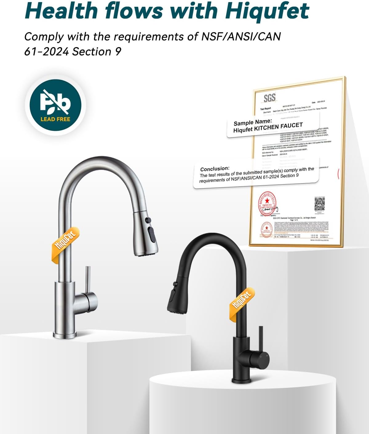 Kitchen Faucet with Pull Down Sprayer, Brushed Nickel High Arc Single Handle Kitchen Sink Faucet for Pot Filler, Stainless Steel Commercial Modern Rv Farmhouse Camper Laundry Bar Sink Faucets