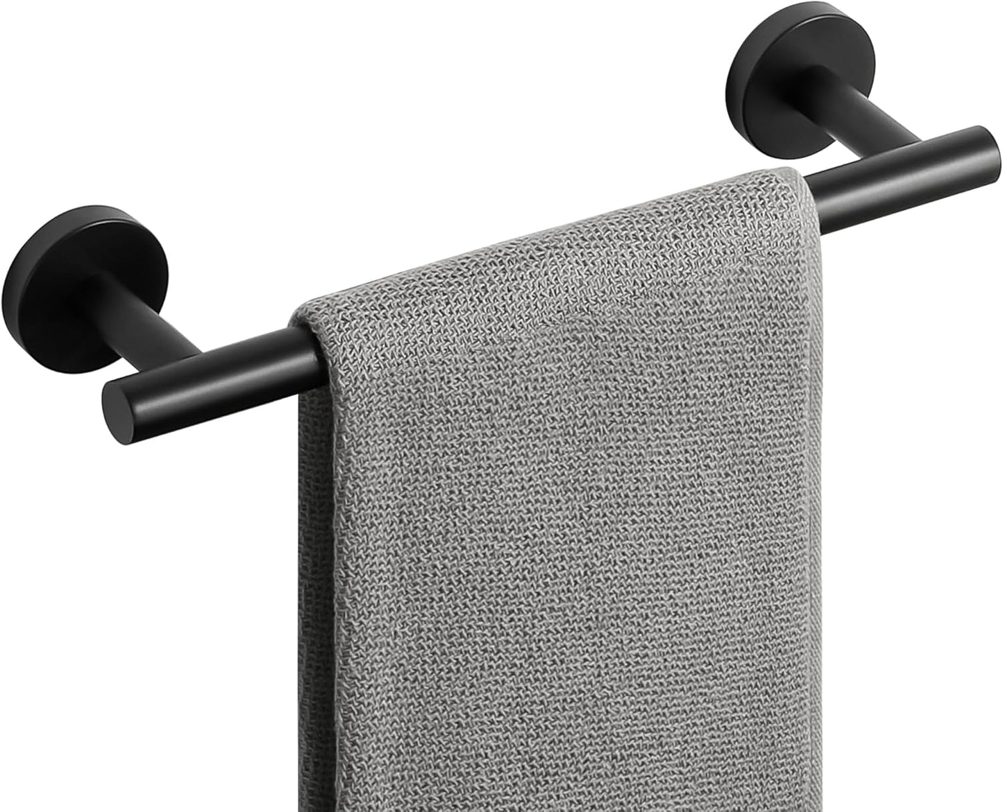 SAYAYO Black Towel Racks for Bathroom, 24 Inch Towel Bar Towel Rod Towel Holder Wall Mount SUS304 Stainless Steel (26 Inch Total Length)