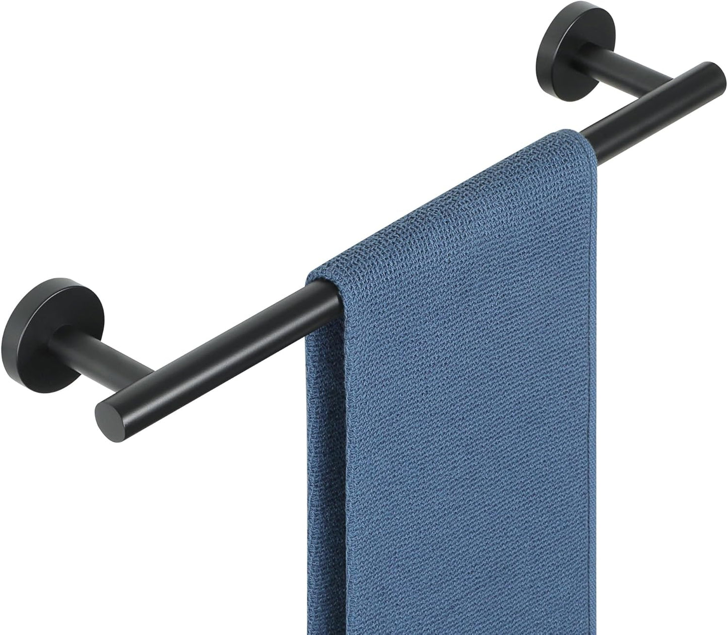 SAYAYO Black Towel Racks for Bathroom, 24 Inch Towel Bar Towel Rod Towel Holder Wall Mount SUS304 Stainless Steel (26 Inch Total Length)