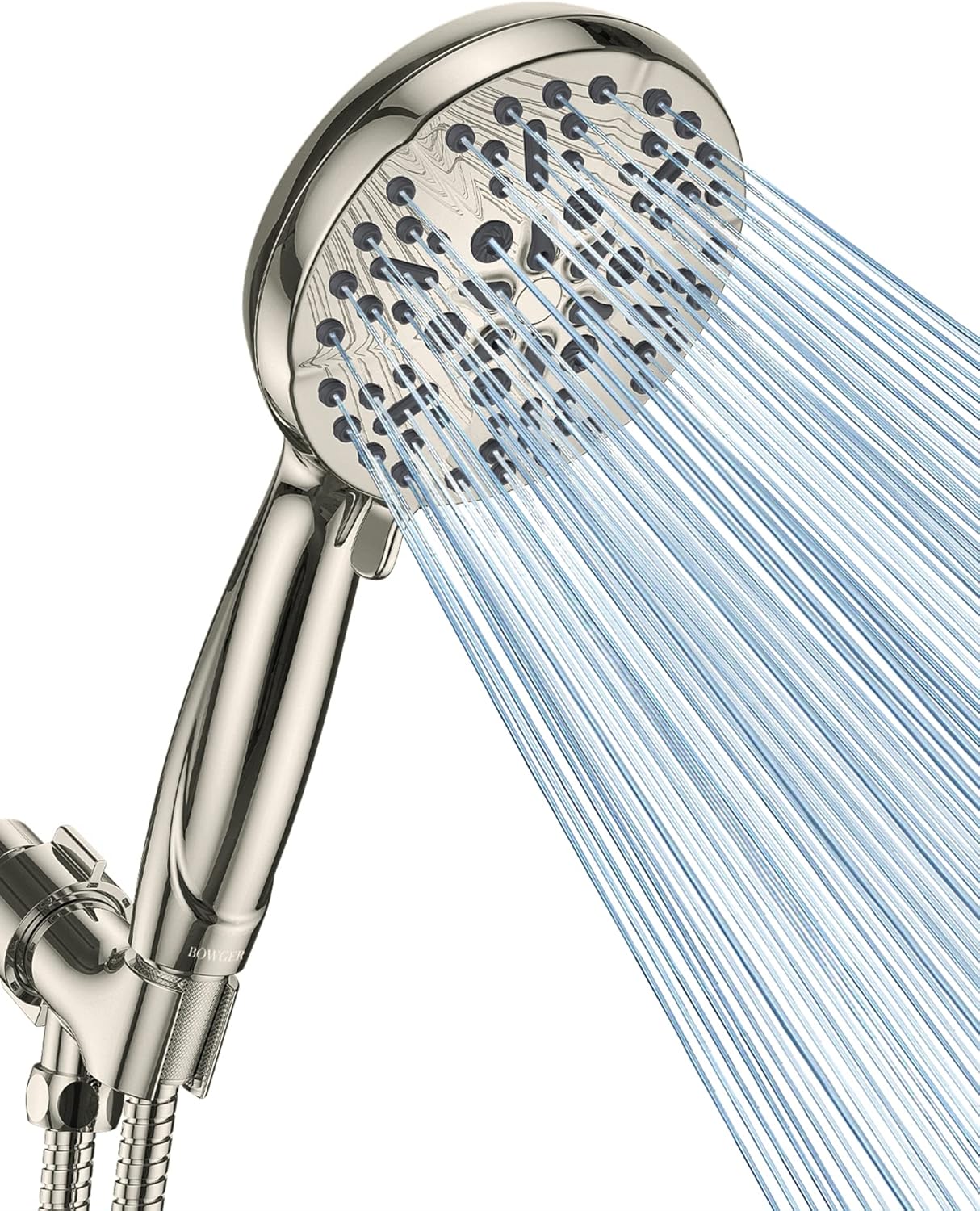 Shower Head with Handheld High Pressure-Full Body Coverage Powerful Rain Showerhead Extra 60" Long Hose and Adjustable Brass Joint Holder- The Perfect Detachable Heads for Bathroom Upgrade