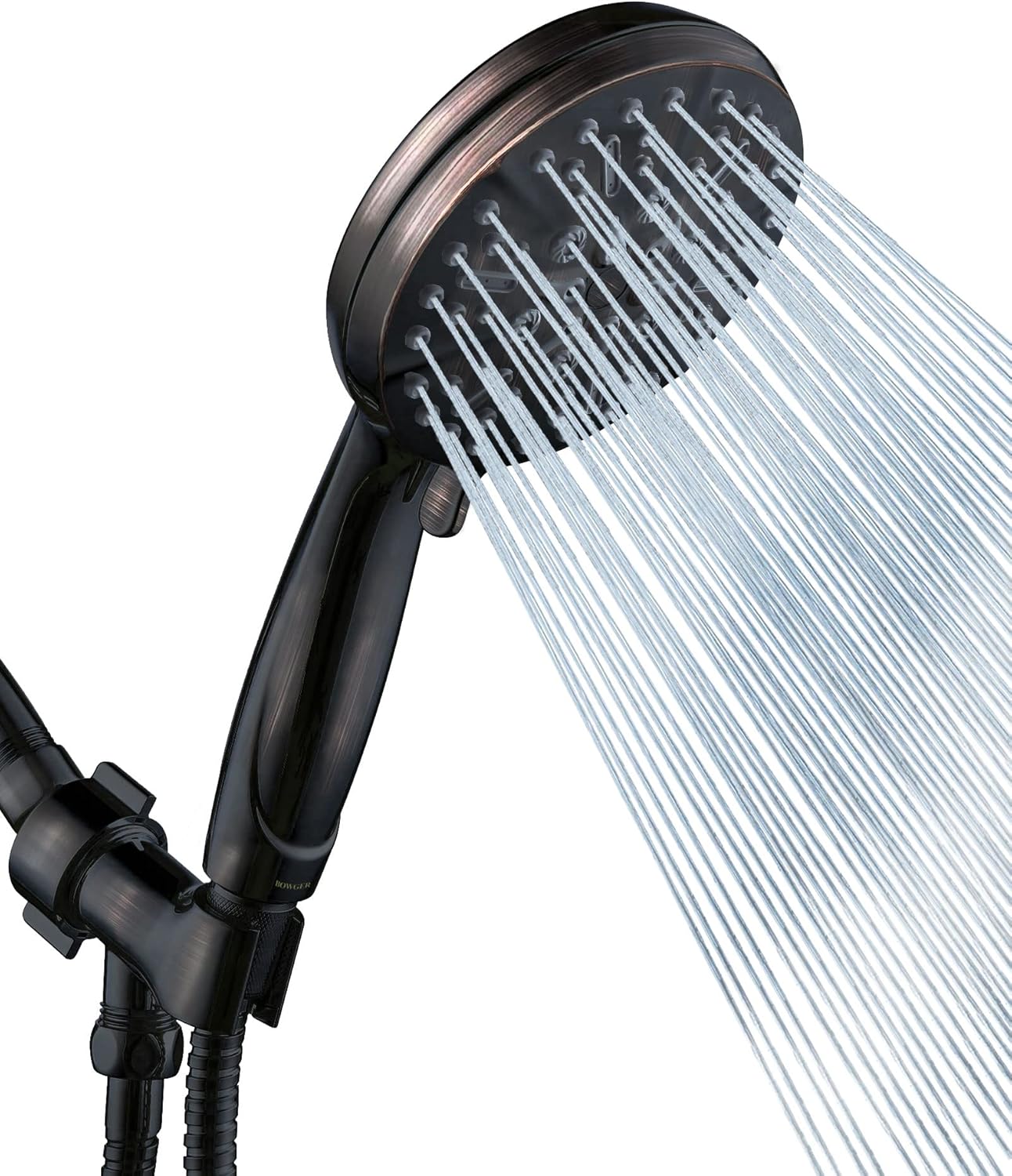 Shower Head with Handheld High Pressure-Full Body Coverage Powerful Rain Showerhead Extra 60" Long Hose and Adjustable Brass Joint Holder- The Perfect Detachable Heads for Bathroom Upgrade