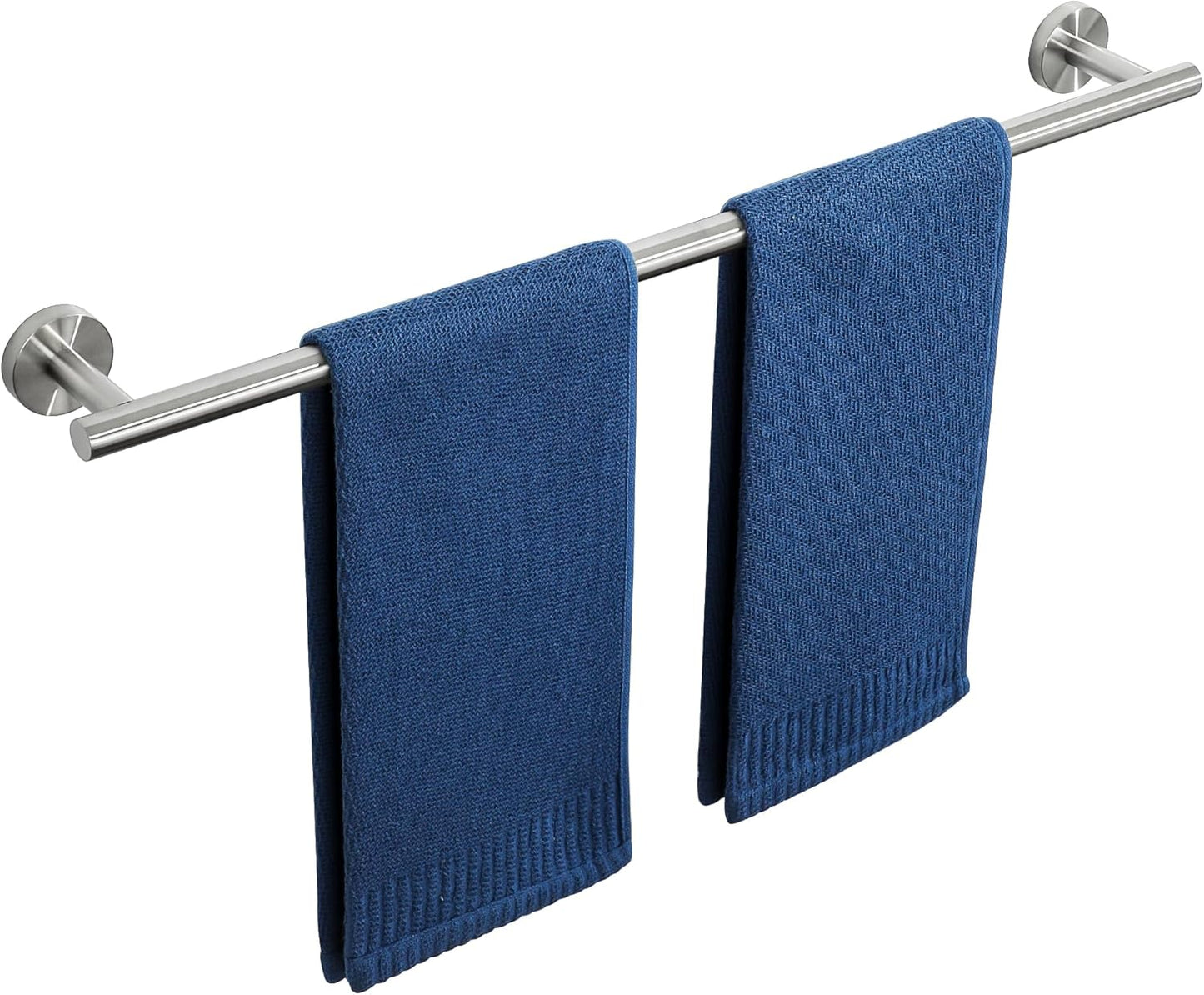 SAYAYO Black Towel Racks for Bathroom, 24 Inch Towel Bar Towel Rod Towel Holder Wall Mount SUS304 Stainless Steel (26 Inch Total Length)